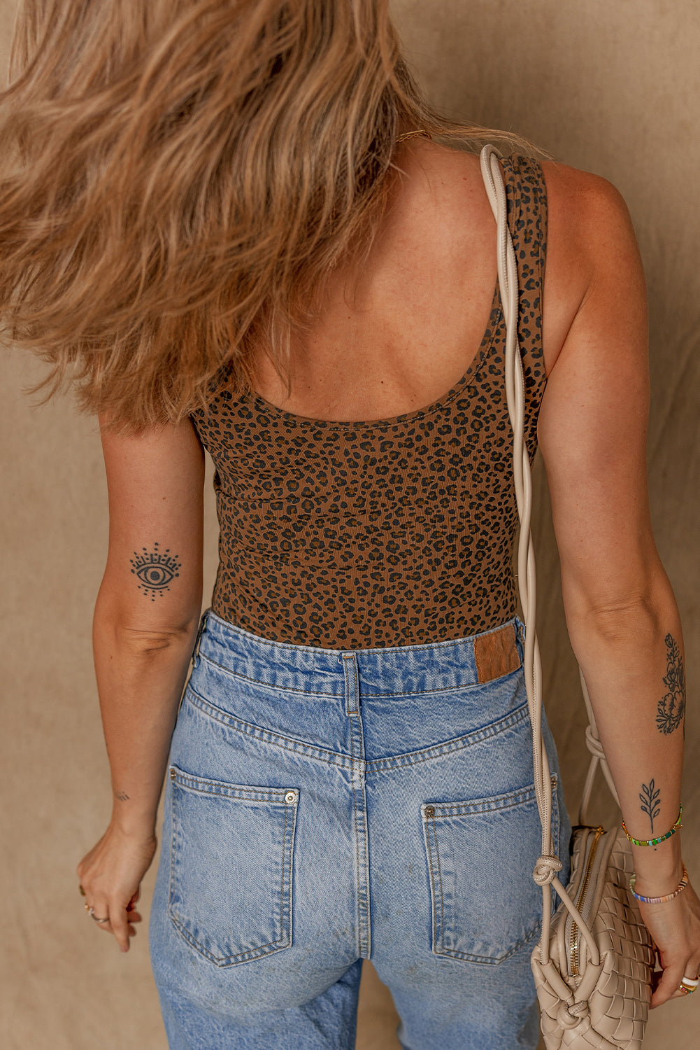 Brown Leopard Printed Bodysuit
